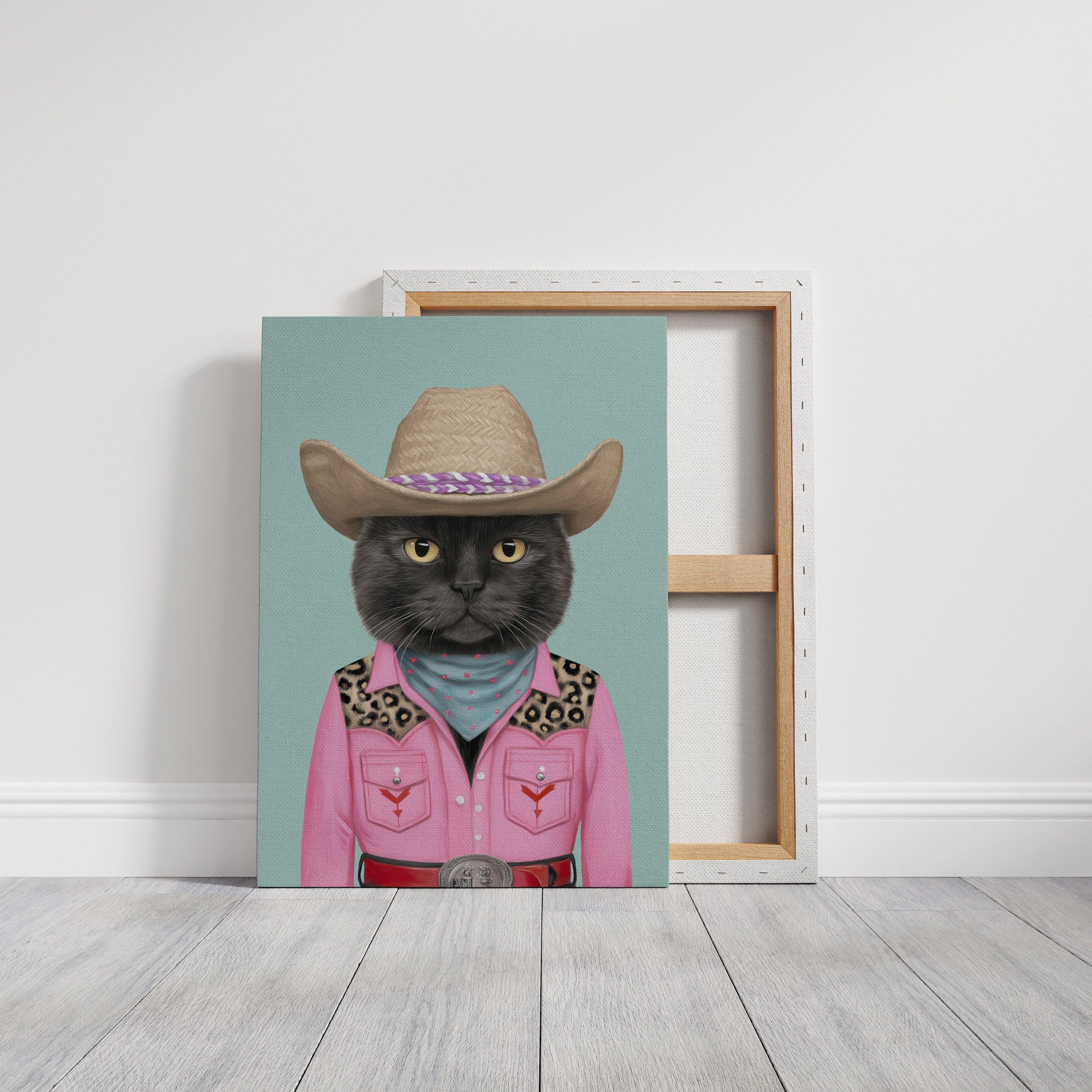 Midnight Cowcat Rules The Rodeo