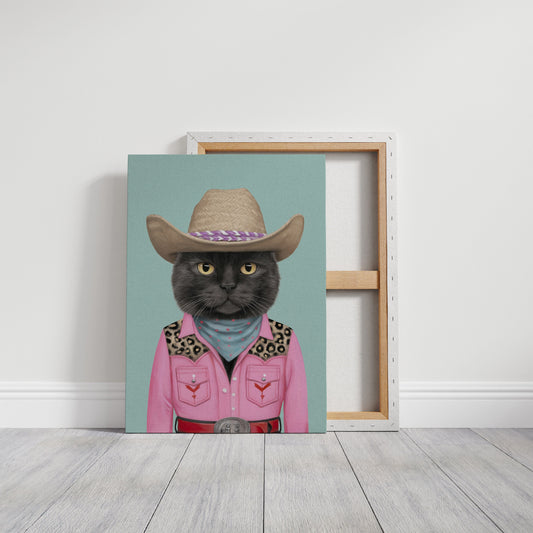 Midnight Cowcat Rules The Rodeo