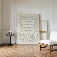 The Lord Bless You Floral Scripture Print