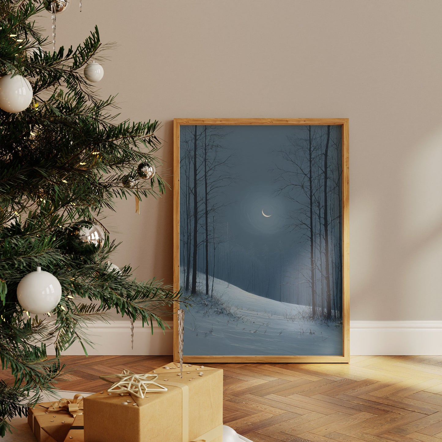 Moonlit Forest Beckons Winter Dreams