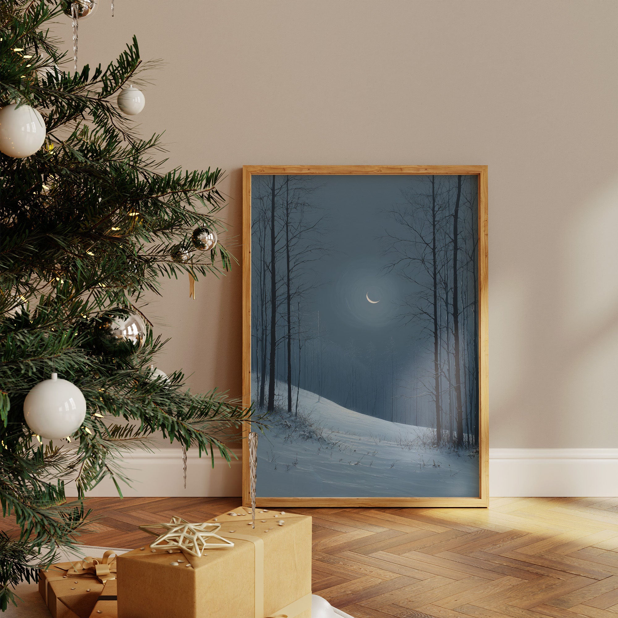 Moonlit Forest Beckons Winter Dreams