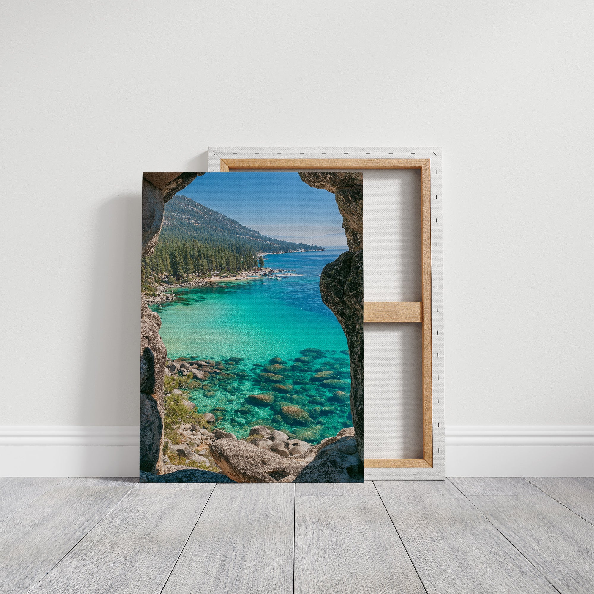 Turquoise Cove Through Granite Window