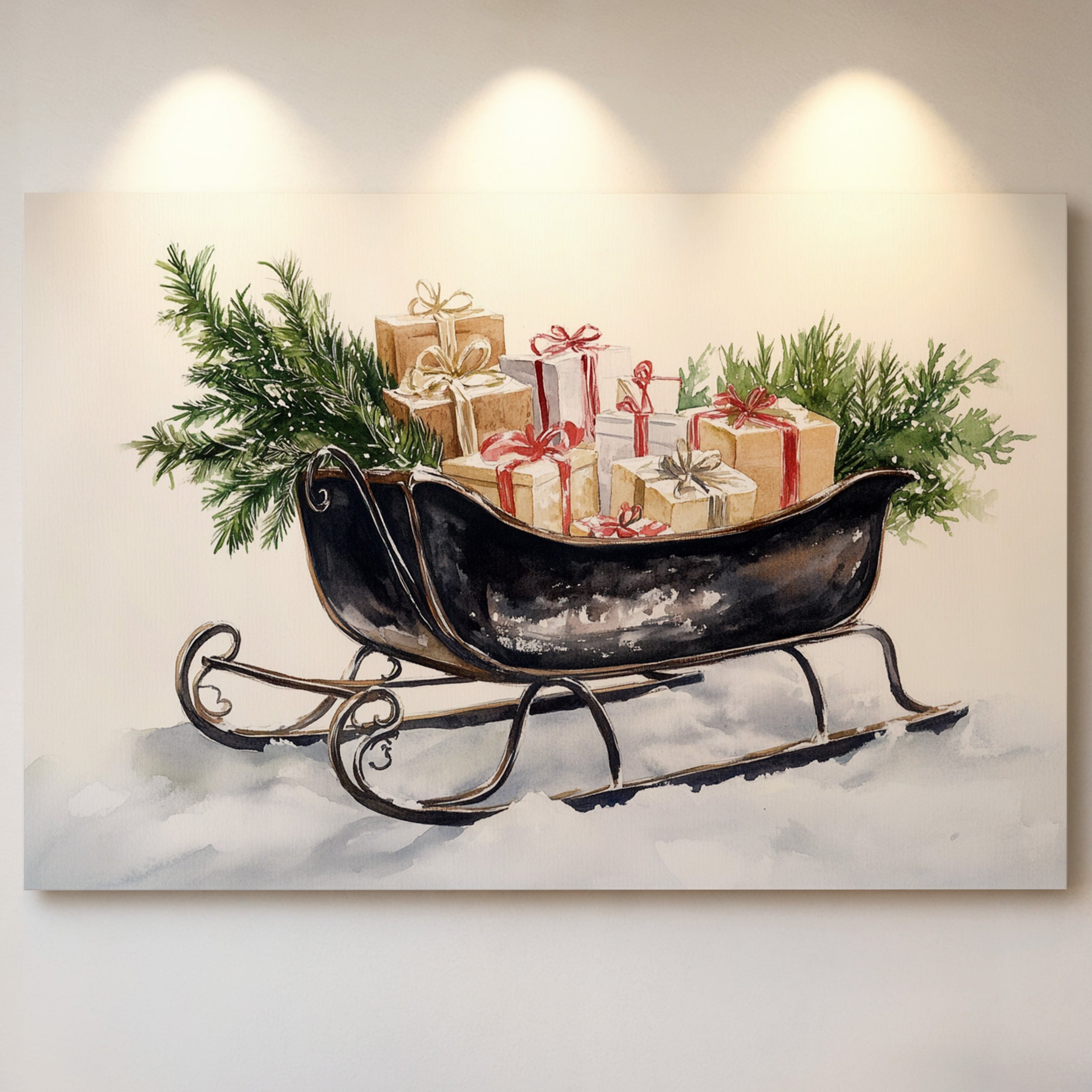 Vintage Sleigh Carries Winter Magic