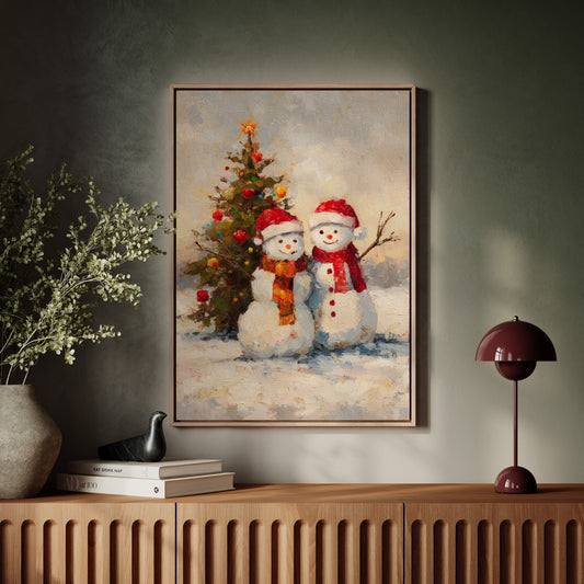 Frosty Friends Under Twinkling Lights