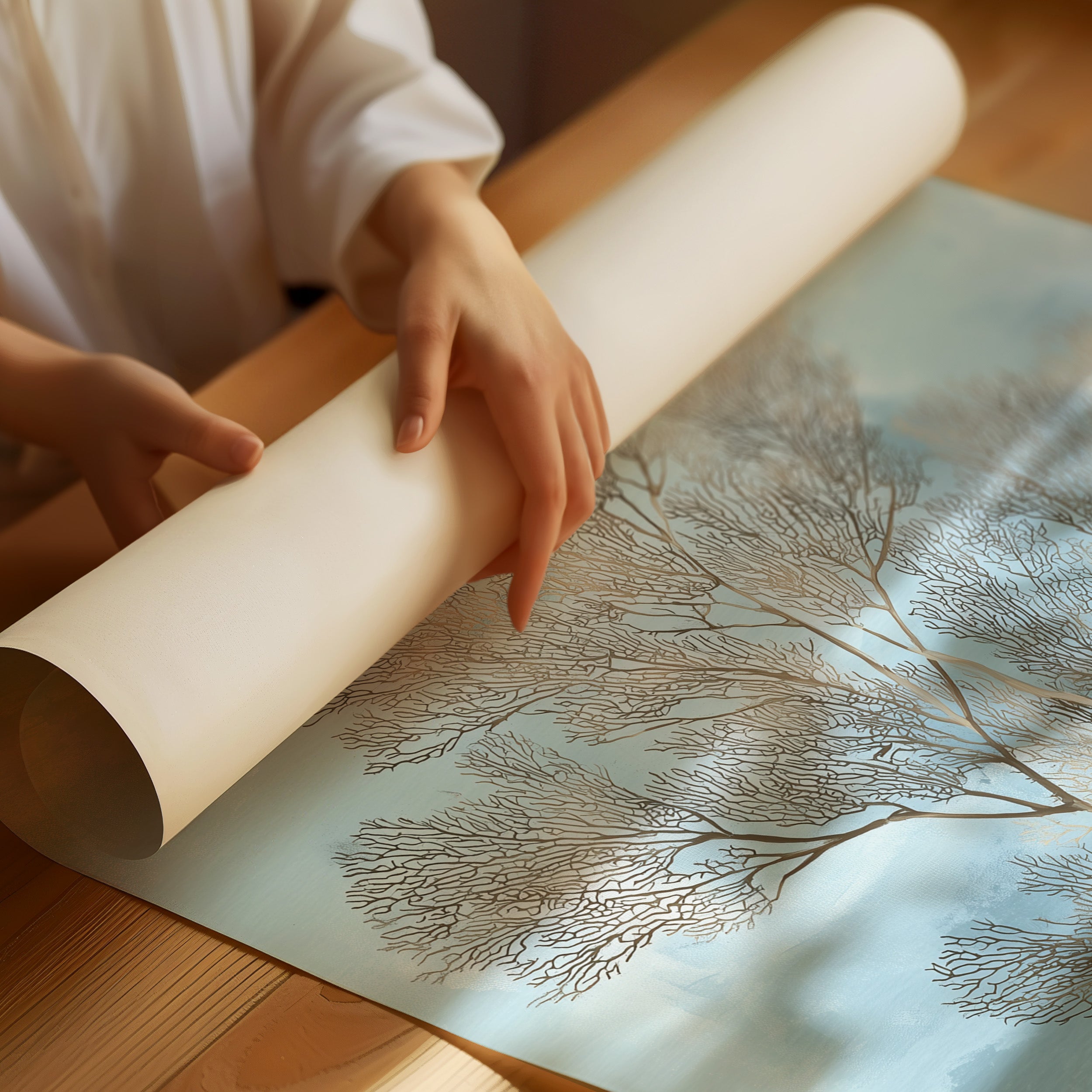 Coral Branches On Azure Tides