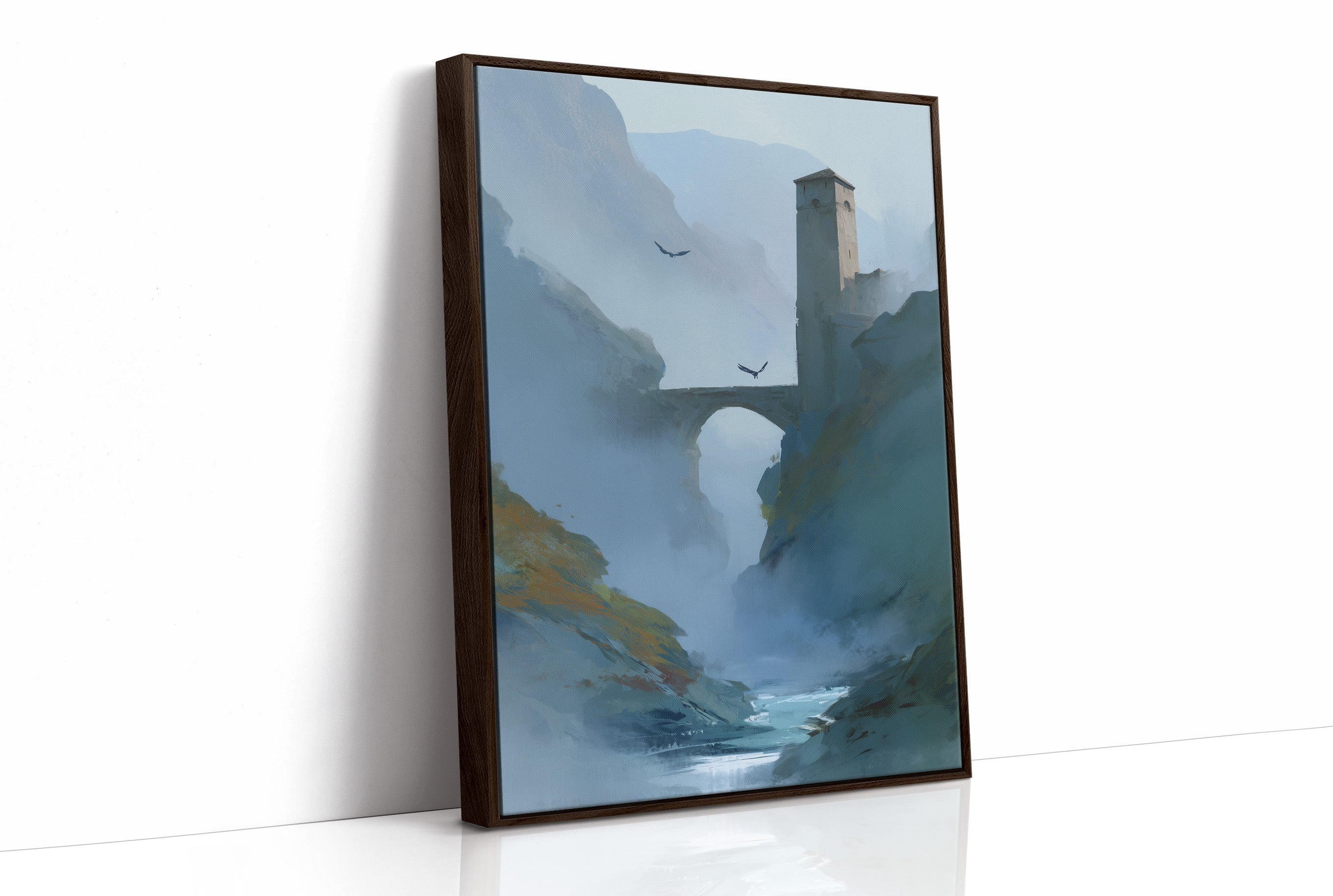 Tower Stands Where Rivers Meet Mist