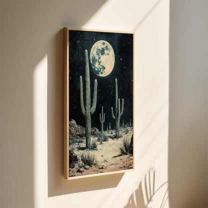 Desert Moonlight – Southwestern Nightscape Wall Art