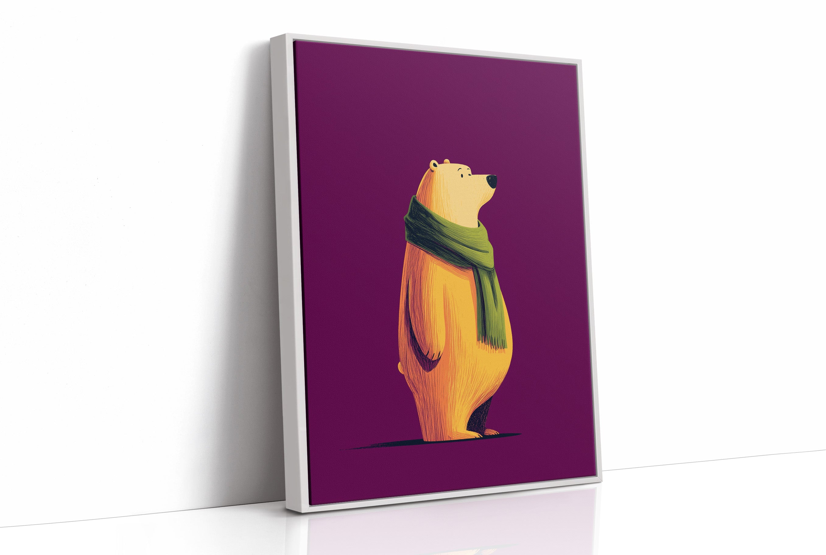 Golden Bear in Green Scarf