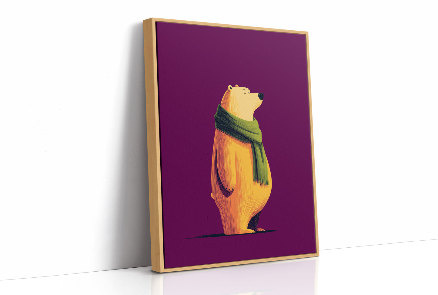 Golden Bear in Green Scarf