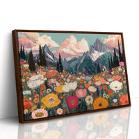 Alpine Meadows Bloom Under Peaks
