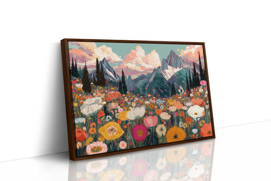Alpine Meadows Bloom Under Peaks