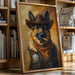 German Shepherd Sheriff in the Saddle