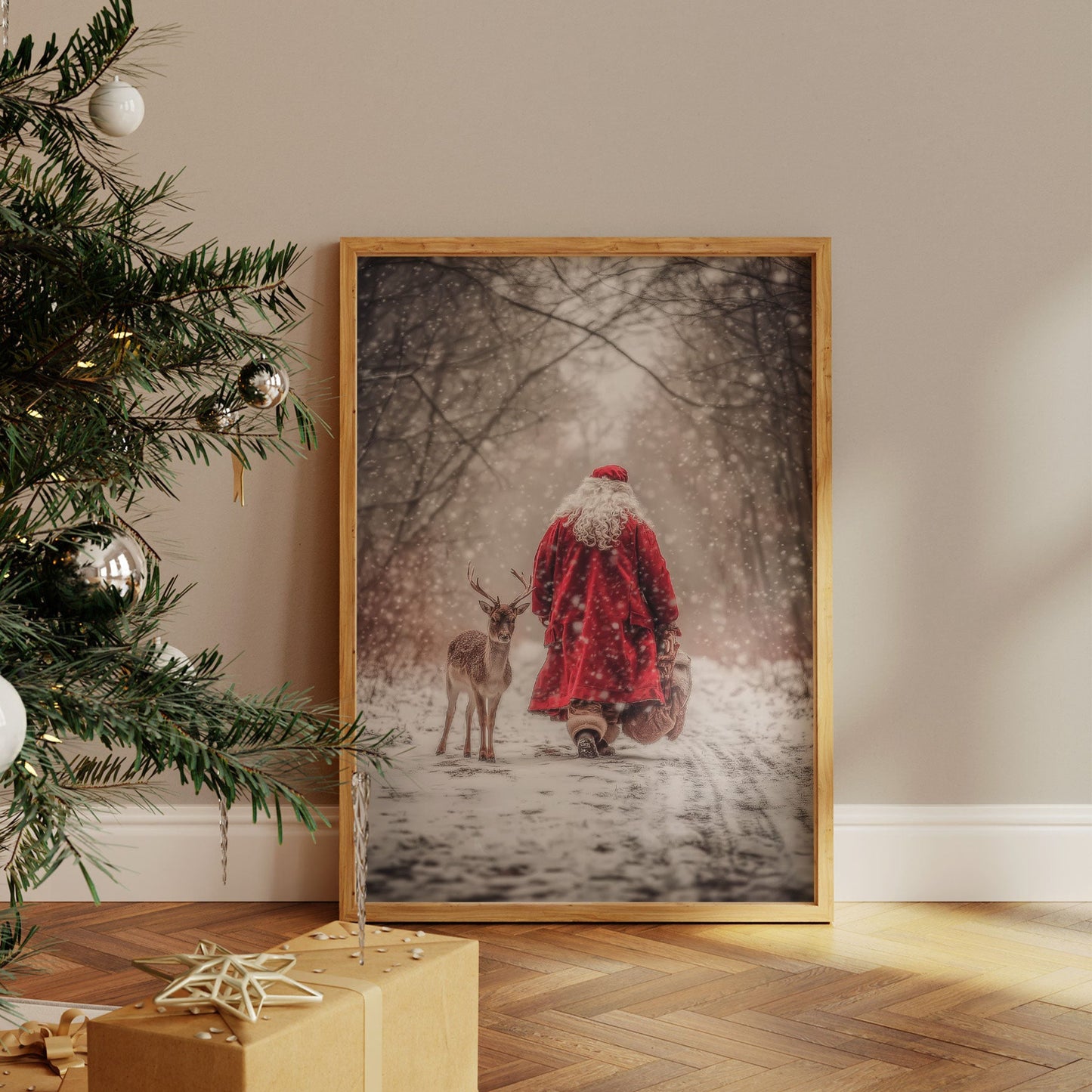 Forest Path Leads Santa Home