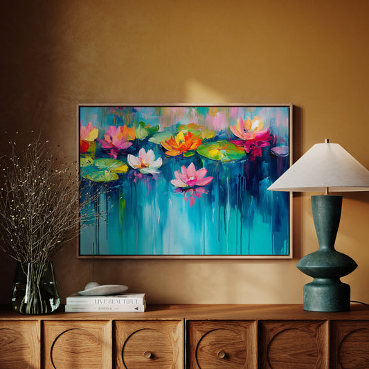 Lotus Flowers Paint Summer's Symphony