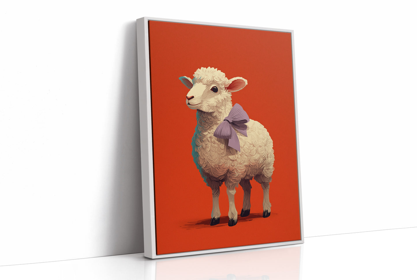 Sheep with a Lavender Bow