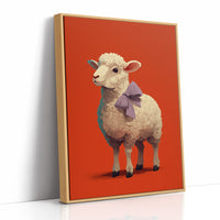 Sheep with a Lavender Bow