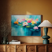 Lotus Dreams Float On Turquoise Waters