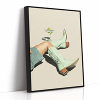 Sipping Sunshine in Stitched Boots