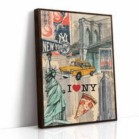 I Love NY: Vintage City Collage