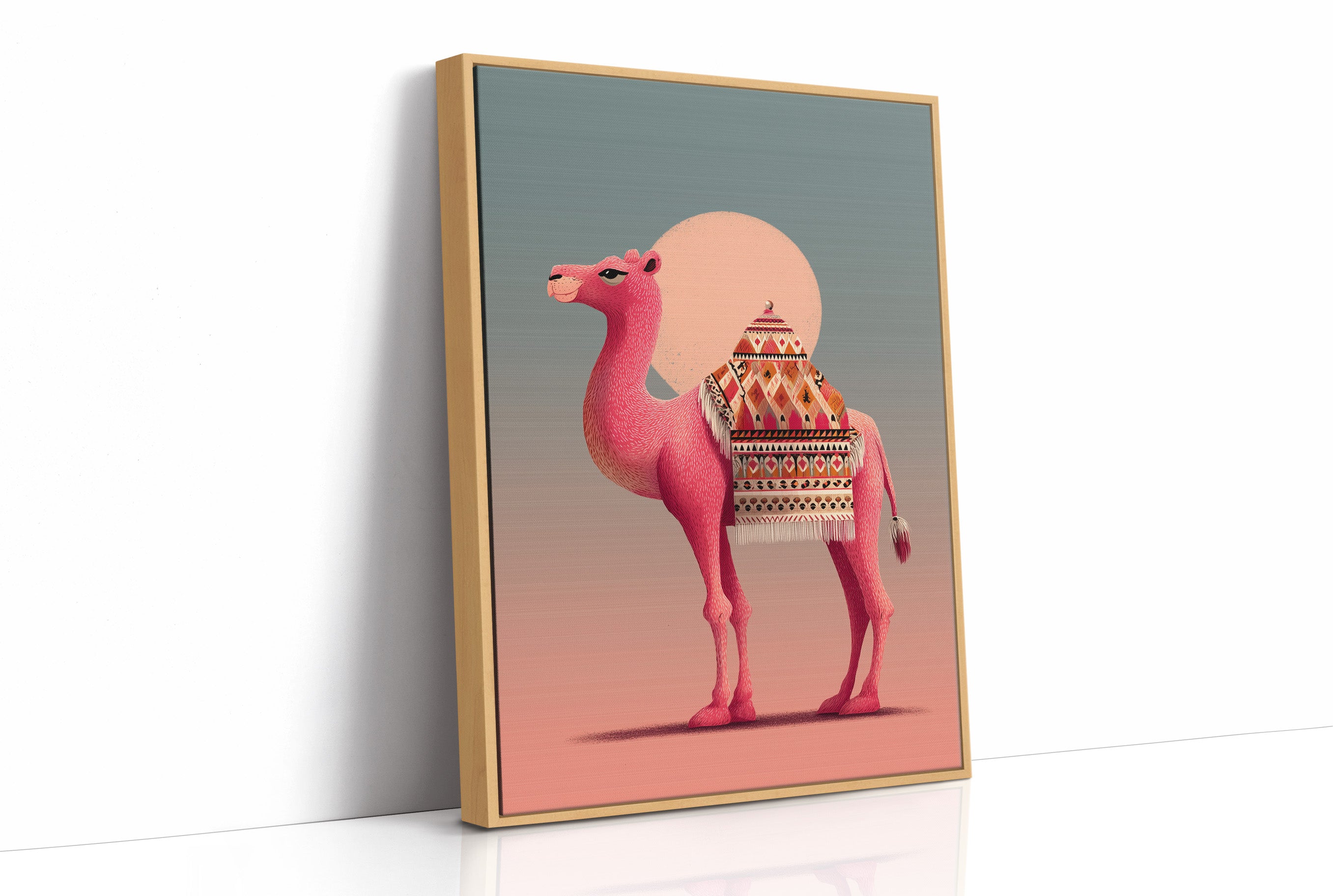Pink Camel at Sunset
