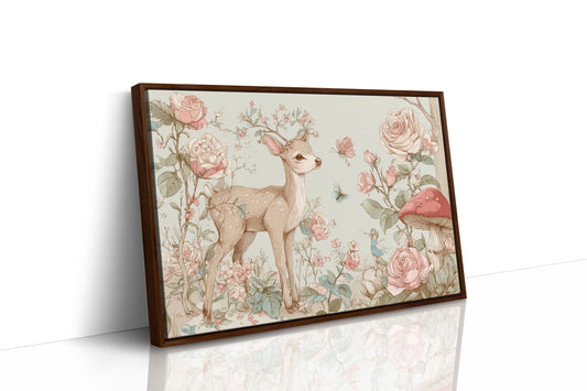 Fawn Dances Through Rose Garden Magic
