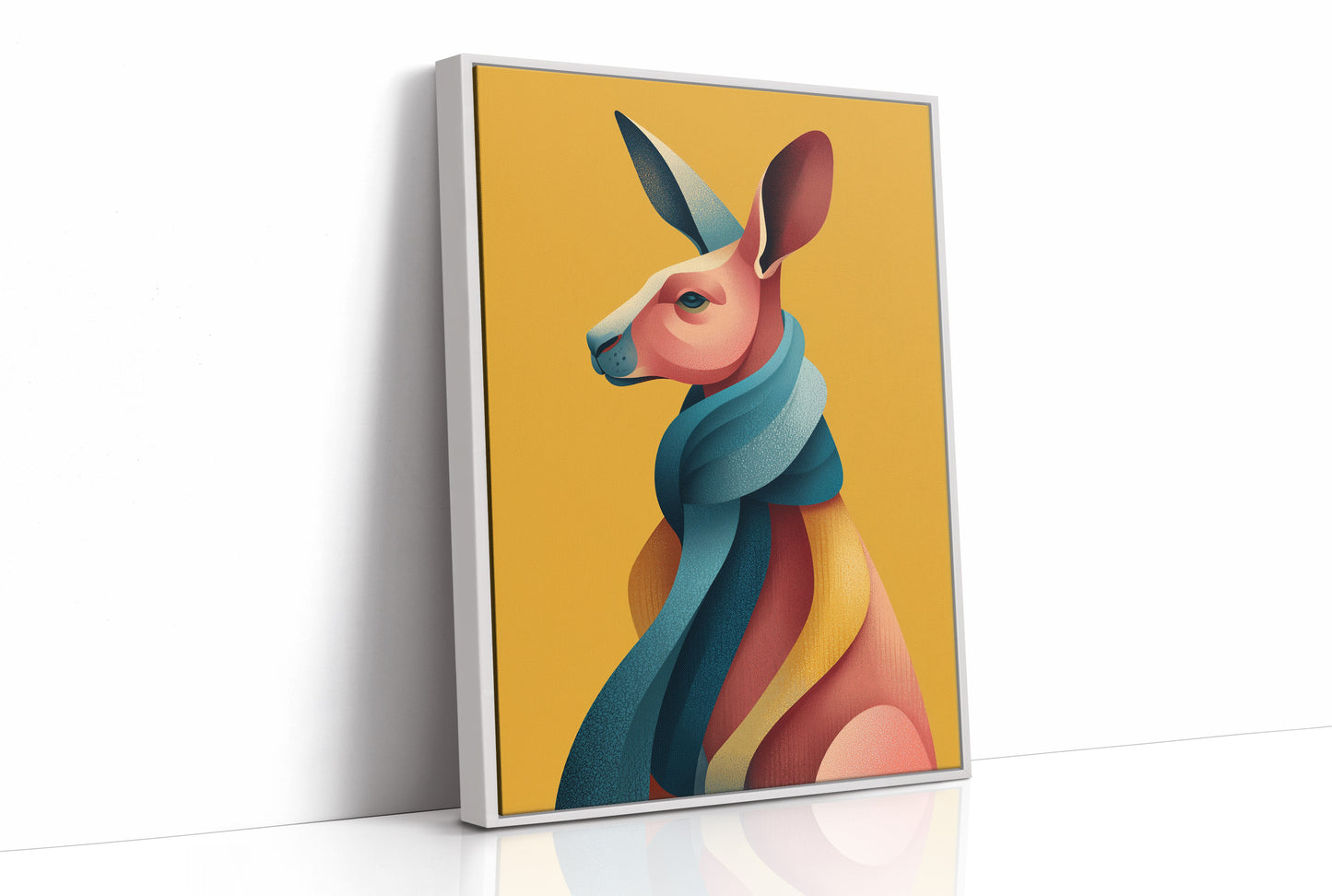 Kangaroo in Color Waves
