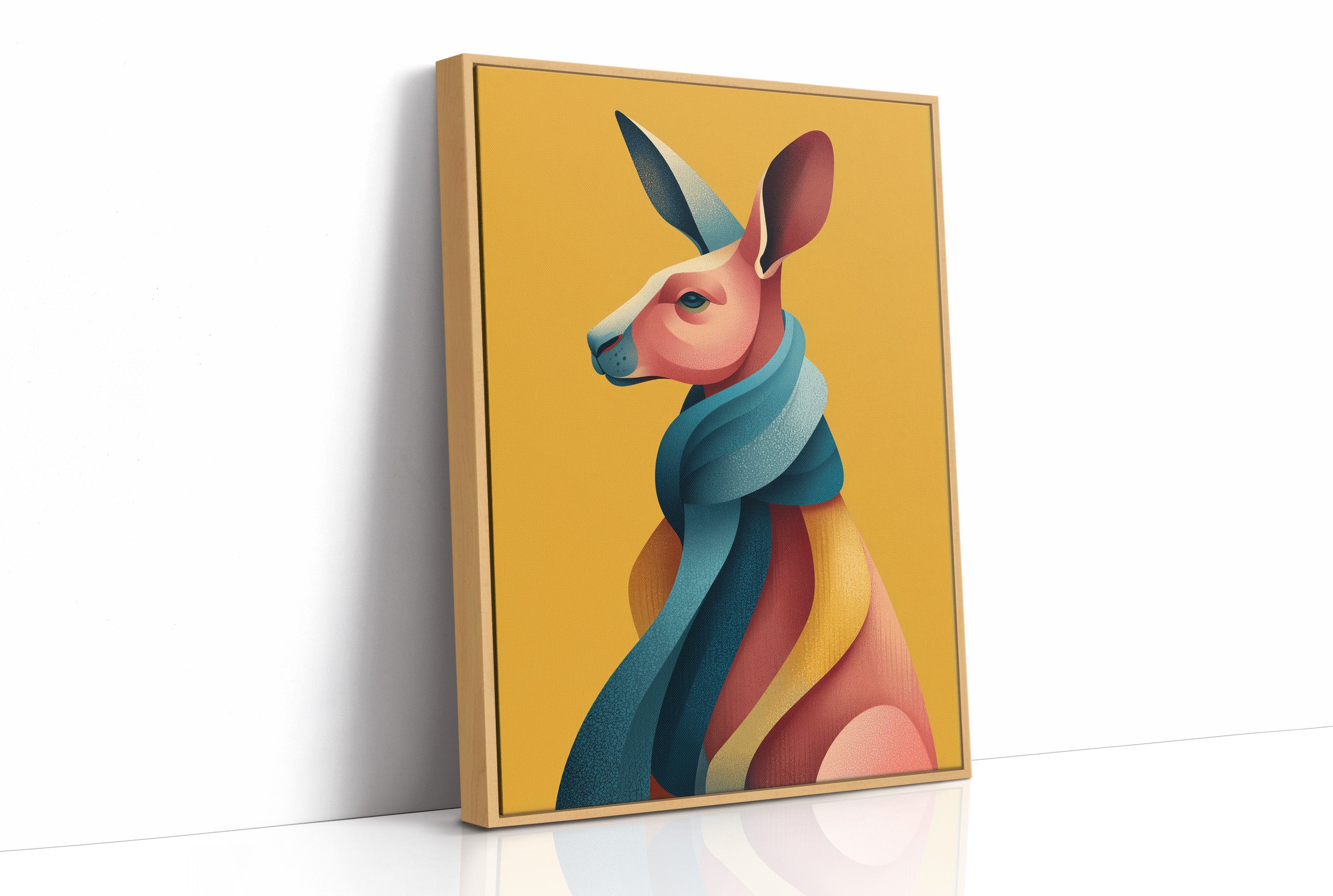 Kangaroo in Color Waves