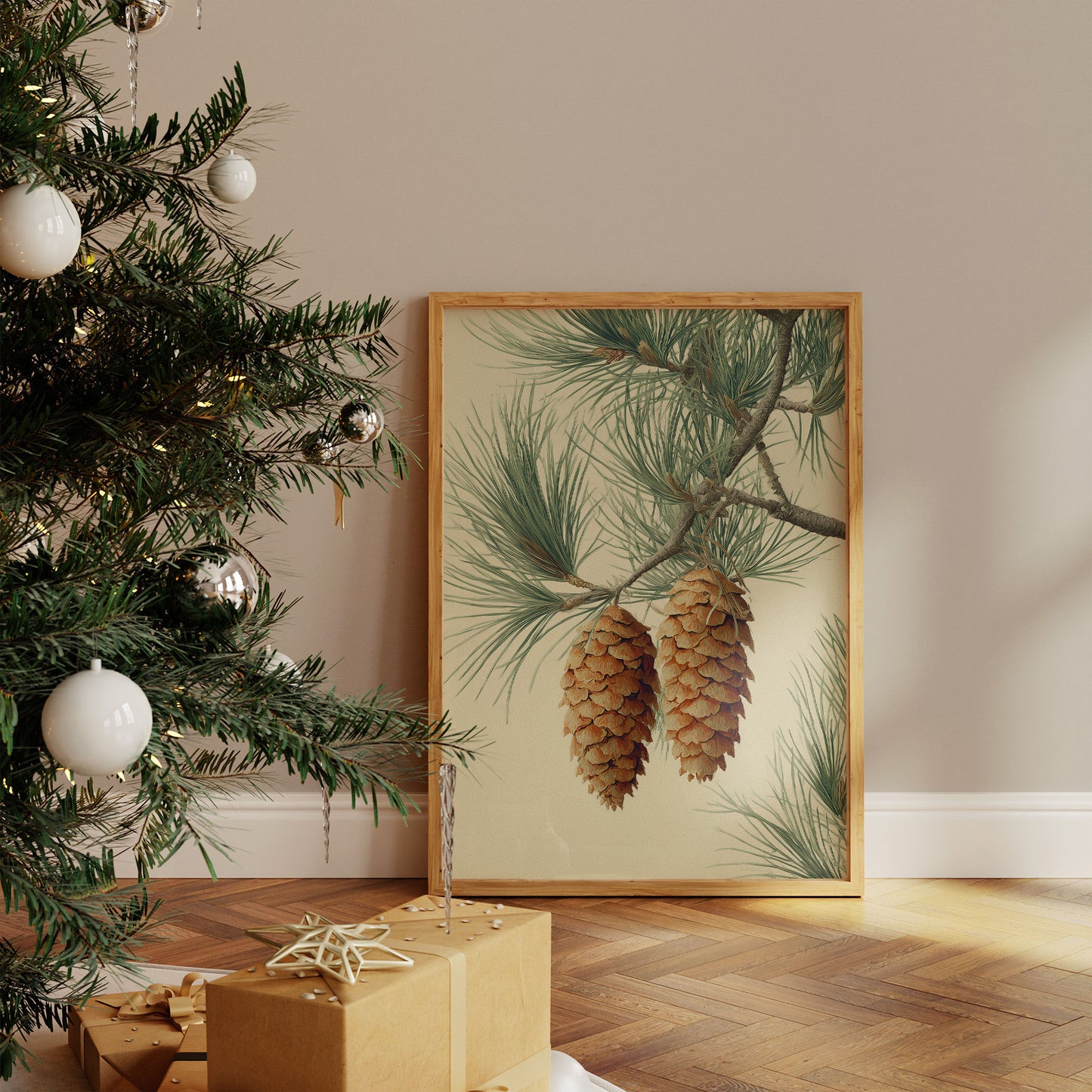 Pine Cones Dance In Winter's Light