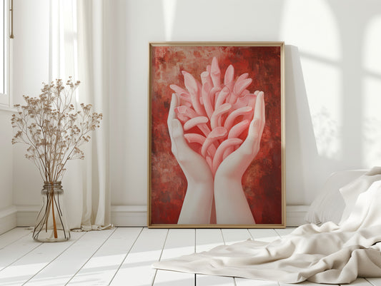 Tender Petals Rise From Open Palms