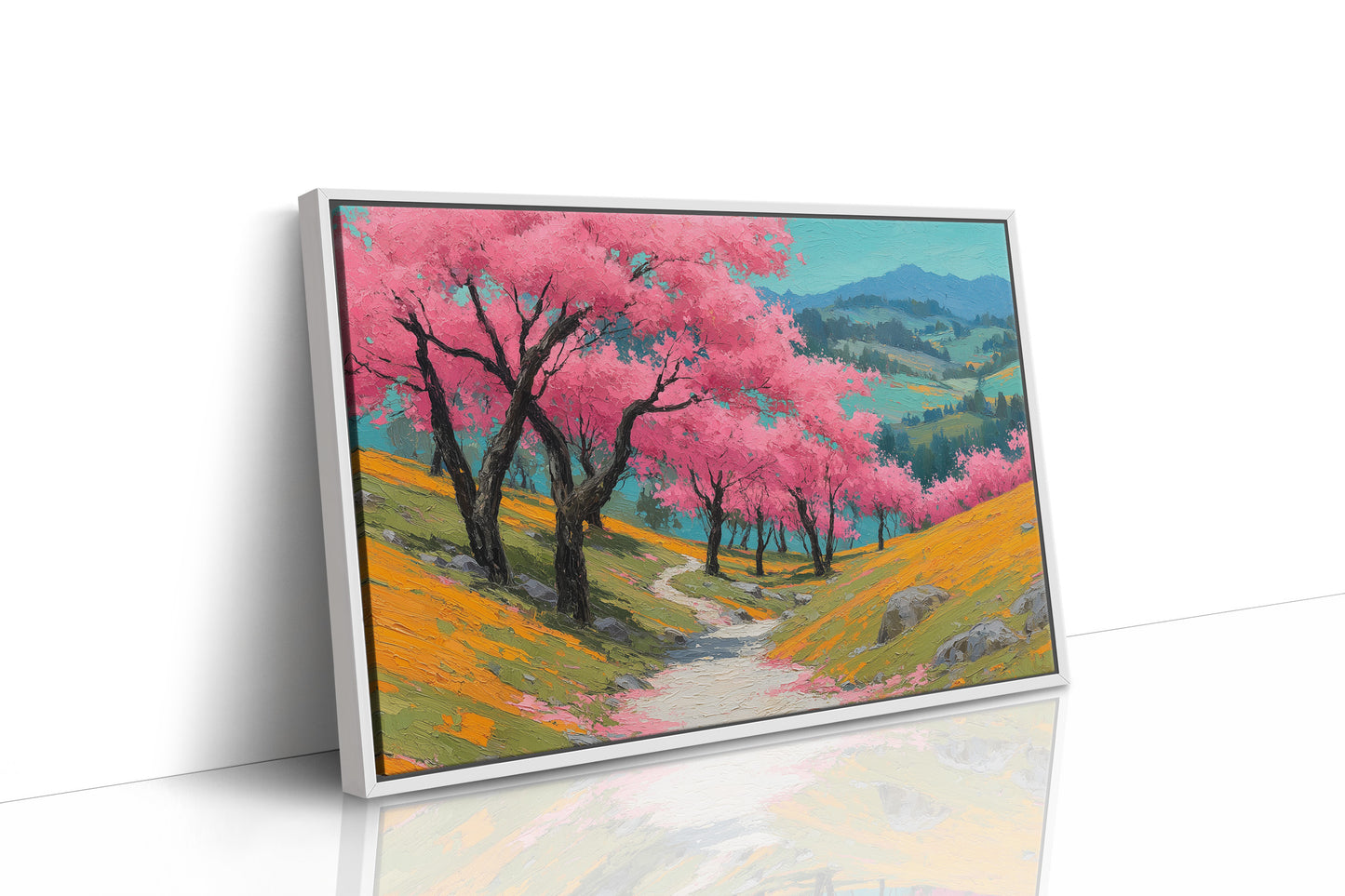 Cherry Blossoms Paint Mountain Valleys