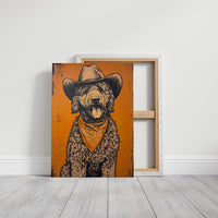 Ranch Hand Wags Through Copper Sunset