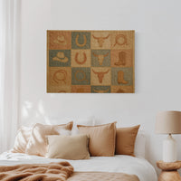 Western Icons Patchwork Quilt Print