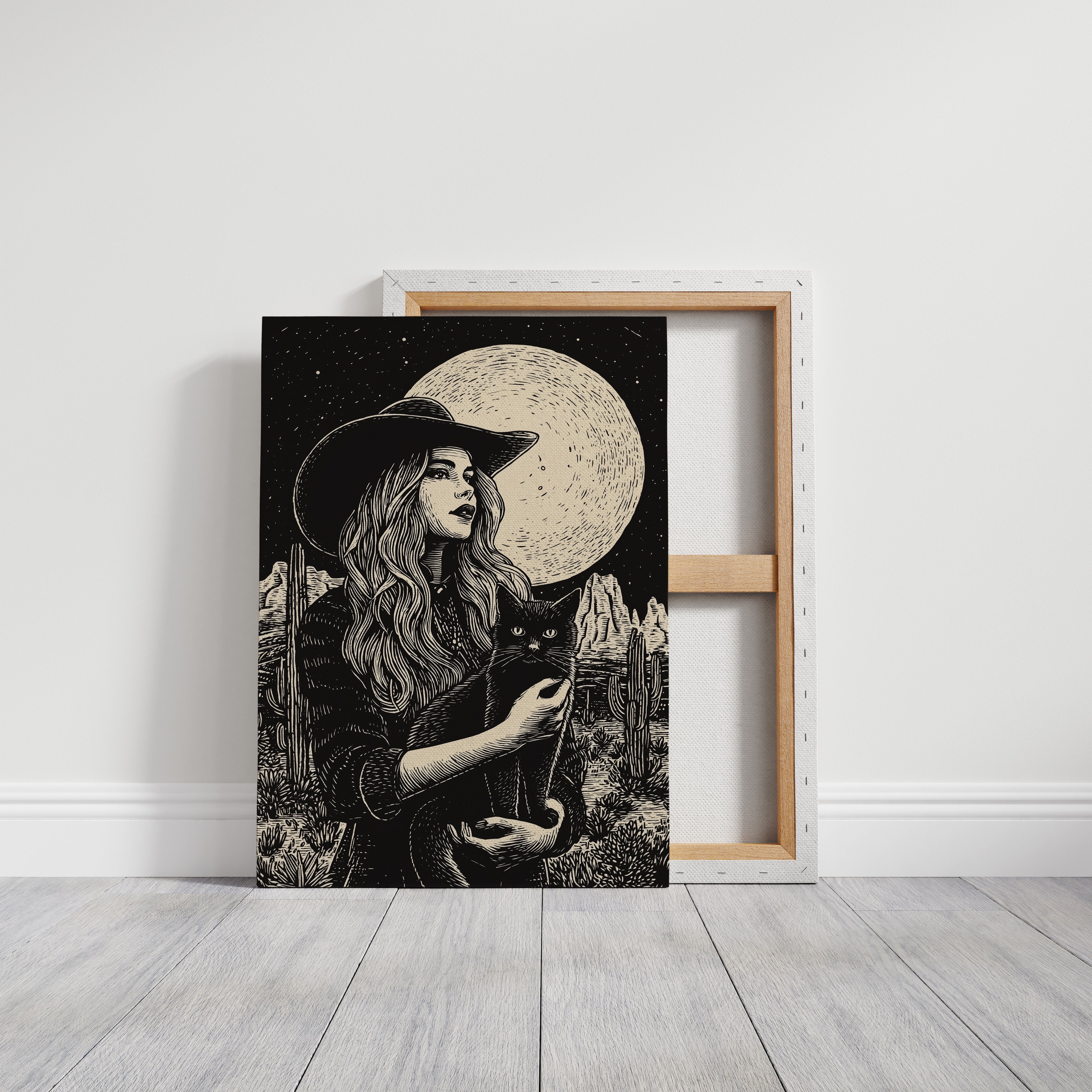 Moonlit Tales Between Desert Stars