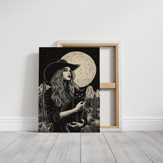 Moonlit Tales Between Desert Stars