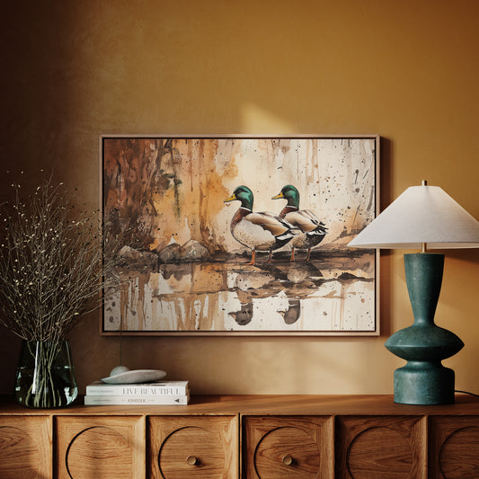 Autumn Pond Companions Stand Watch