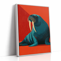 Walrus, Tusks and Crimson Shadow