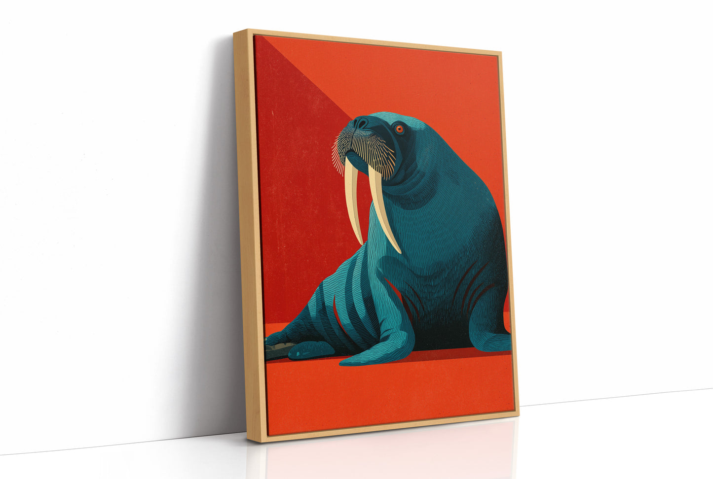 Walrus, Tusks and Crimson Shadow