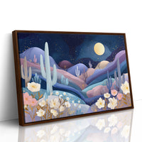 Desert Cosmos Blooms Under Moonlight