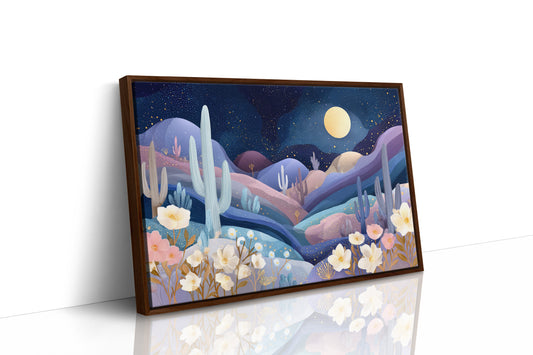 Desert Cosmos Blooms Under Moonlight