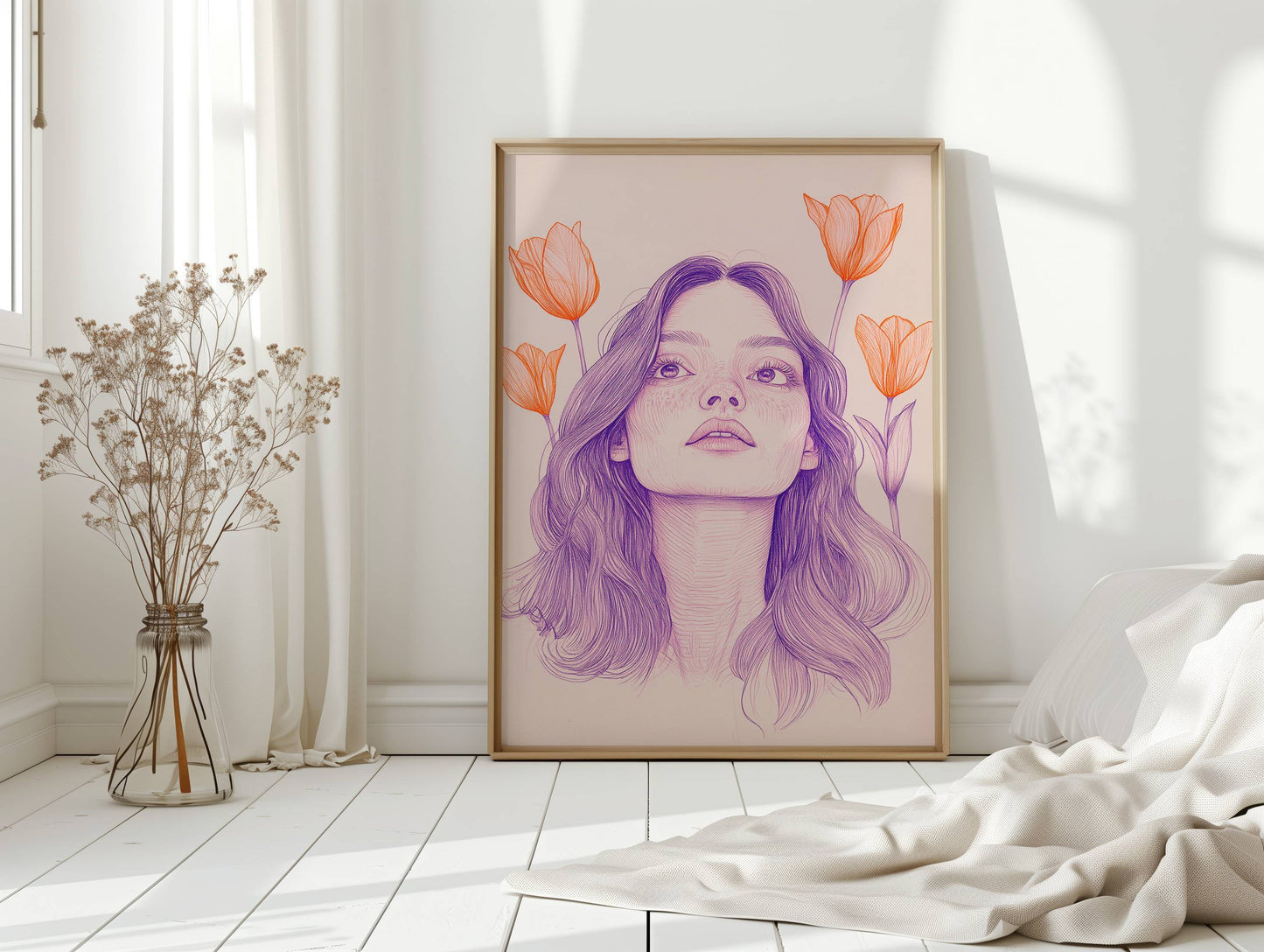 Tulips Dance Through Purple Dreams