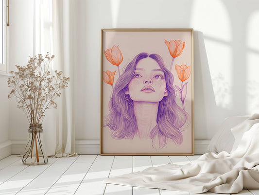Tulips Dance Through Purple Dreams