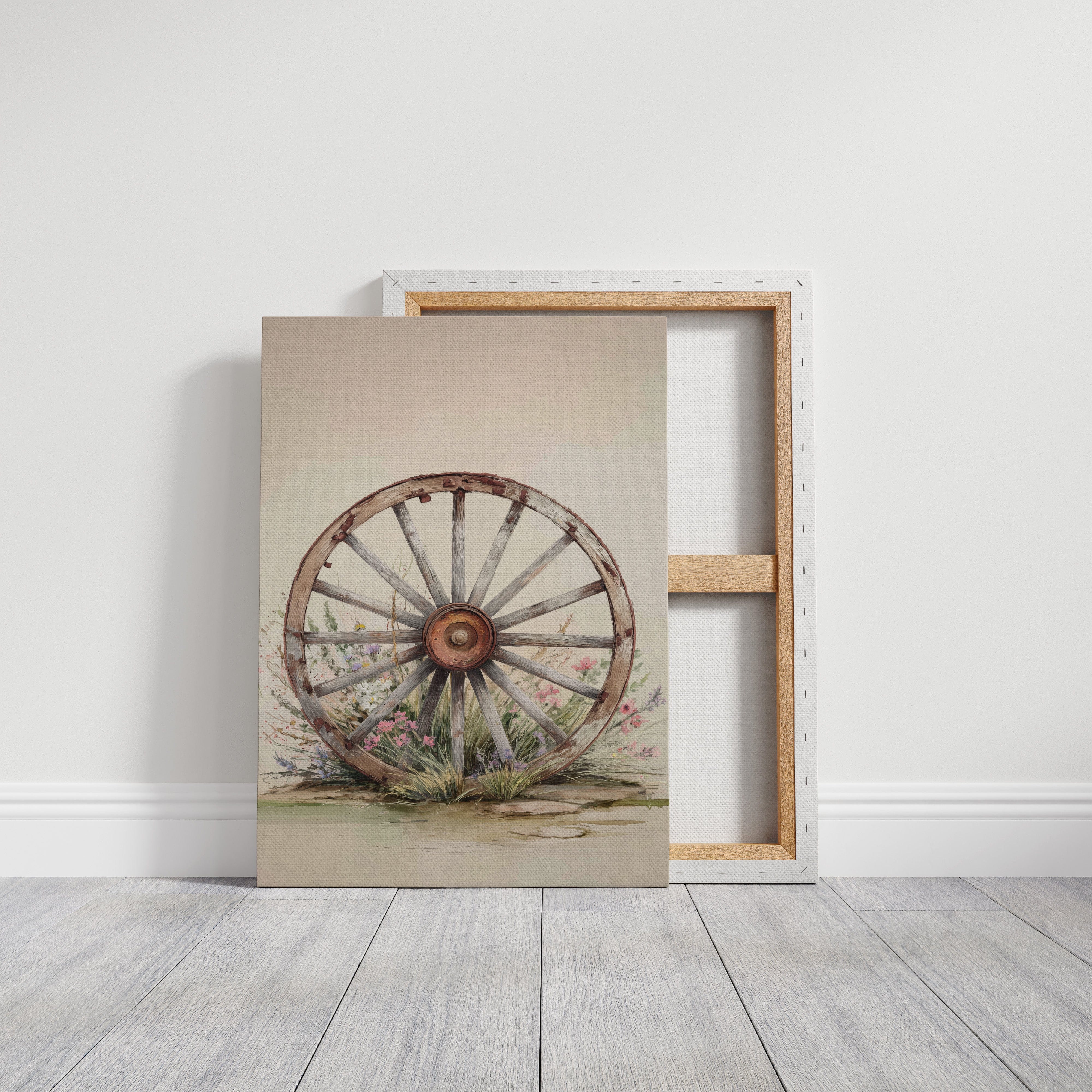 Wagon Wheel Meets Desert Wildflowers