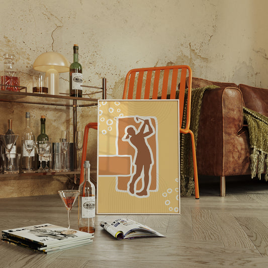 Copper Notes Float Through Golden Air