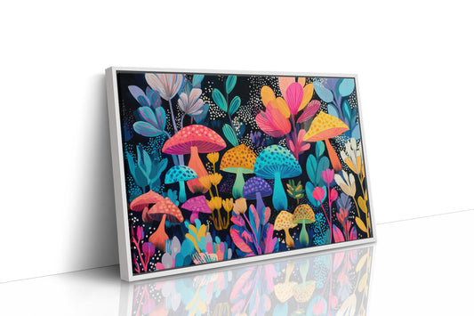 Midnight Garden's Neon Mushroom Ballet