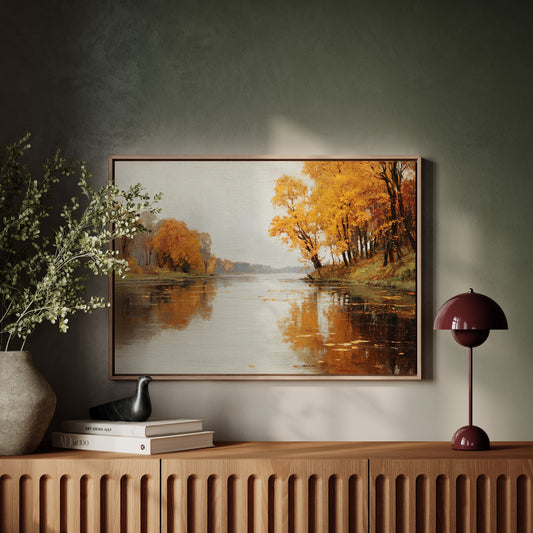 Golden Reflections on Still Waters