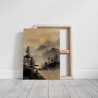Misty Pagoda Among Mountain Pines