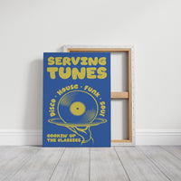 Serving Tunes: Cobalt Bubble Letters