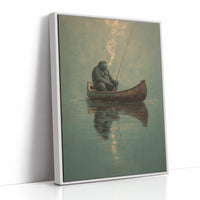 Contemplative Angler: Primate's Solitary Voyage