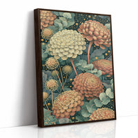 Coral Chrysanthemums Beneath the Constellations
