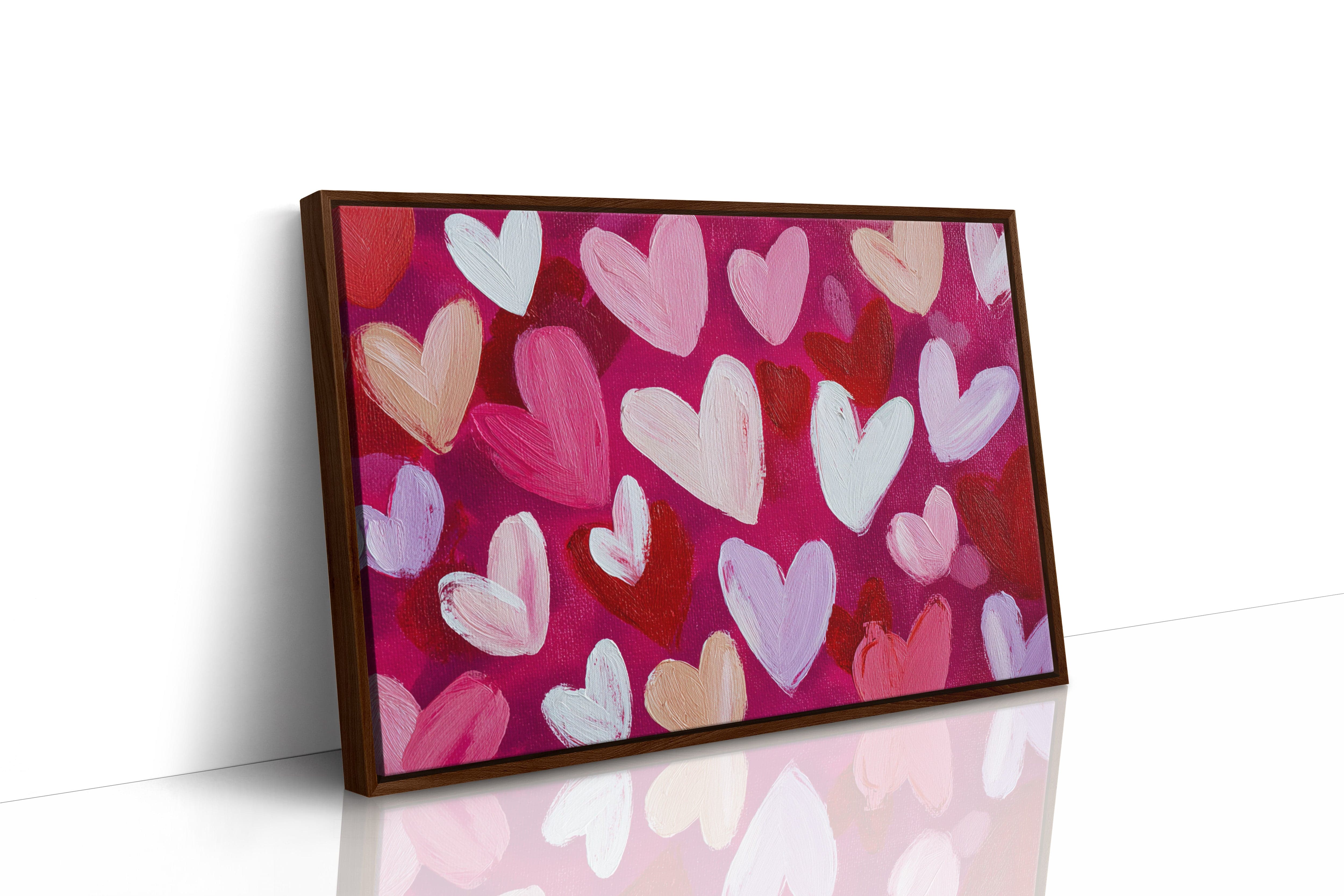 Hearts Dance In Magenta Light